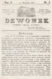 Dzwonek : pismo dla ludu. Nowa Serya. R. 11, 1870, T. 2, nr 9