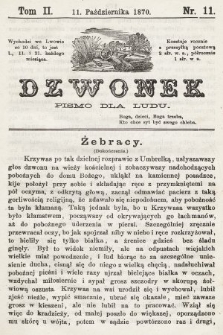 Dzwonek : pismo dla ludu. Nowa Serya. R. 11, 1870, T. 2, nr 11