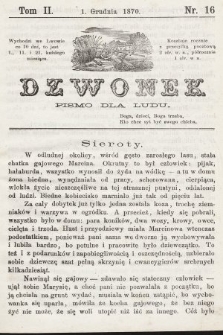 Dzwonek : pismo dla ludu. Nowa Serya. R. 11, 1870, T. 2, nr 16