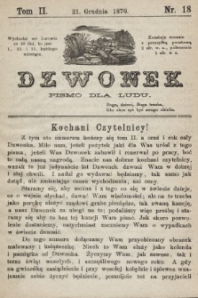 Dzwonek : pismo dla ludu. Nowa Serya. R. 11, 1870, T. 2, nr 18