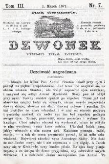 Dzwonek : pismo dla ludu. Nowa Serya. R. 12, 1871, T. 3, nr 7