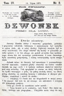 Dzwonek : pismo dla ludu. Nowa Serya. R. 12, 1871, T. 4, nr 2