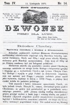 Dzwonek : pismo dla ludu. Nowa Serya. R. 12, 1871, T. 4, nr 14
