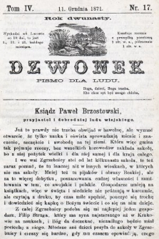 Dzwonek : pismo dla ludu. Nowa Serya. R. 12, 1871, T. 4, nr 17