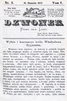 Dzwonek : pismo dla ludu. Nowa Serya. R. 13, 1872, T. 5, nr 2