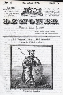 Dzwonek : pismo dla ludu. Nowa Serya. R. 13, 1872, T. 5, nr 4