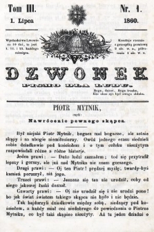 Dzwonek : pismo dla ludu. T. 3, 1860, nr 1