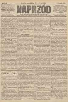 Naprzód : organ polskiej partyi socyalno-demokratycznej. 1905, nr 249