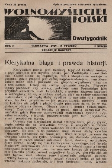 Wolnomyśliciel Polski. 1929, nr 2