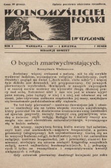 Wolnomyśliciel Polski. 1929, nr 7