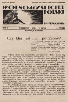 Wolnomyśliciel Polski. 1929, nr 14