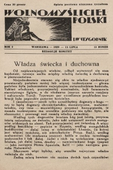 Wolnomyśliciel Polski. 1929, nr 15