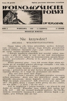 Wolnomyśliciel Polski. 1929, nr 17