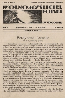 Wolnomyśliciel Polski. 1929, nr 19