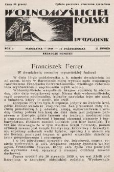 Wolnomyśliciel Polski. 1929, nr 21