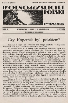 Wolnomyśliciel Polski. 1929, nr 22