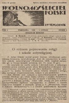 Wolnomyśliciel Polski. 1930, nr 3