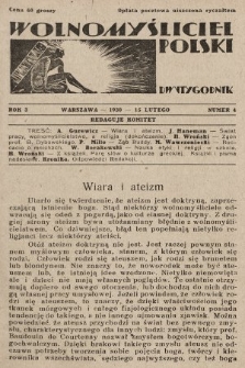 Wolnomyśliciel Polski. 1930, nr 4