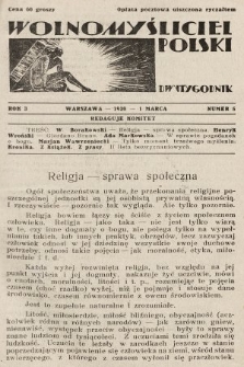Wolnomyśliciel Polski. 1930, nr 5