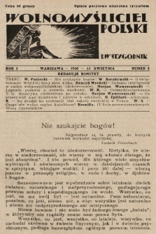 Wolnomyśliciel Polski. 1930, nr 8
