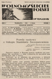 Wolnomyśliciel Polski. 1930, nr 9