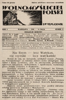 Wolnomyśliciel Polski. 1930, nr 11
