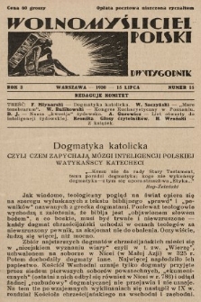 Wolnomyśliciel Polski. 1930, nr 15