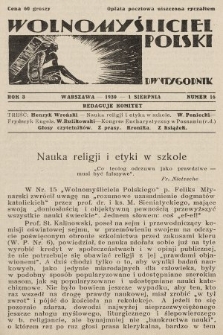 Wolnomyśliciel Polski. 1930, nr 16
