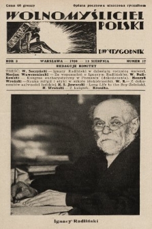 Wolnomyśliciel Polski. 1930, nr 17