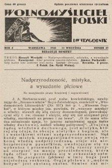 Wolnomyśliciel Polski. 1930, nr 19
