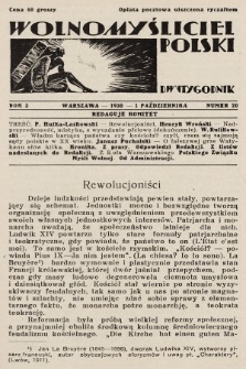 Wolnomyśliciel Polski. 1930, nr 20