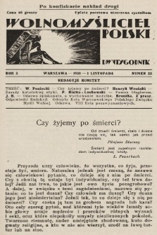 Wolnomyśliciel Polski. 1930, nr 23