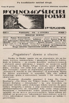 Wolnomyśliciel Polski. 1931, nr 3 (po konfiskacie nakład drugi)