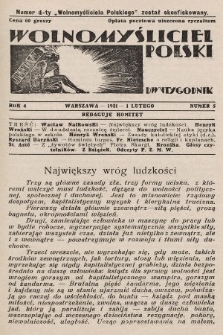 Wolnomyśliciel Polski. 1931, nr 5