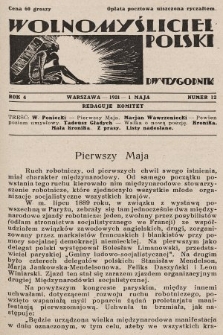 Wolnomyśliciel Polski. 1931, nr 12
