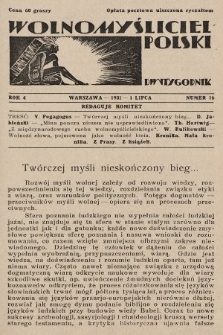 Wolnomyśliciel Polski. 1931, nr 16
