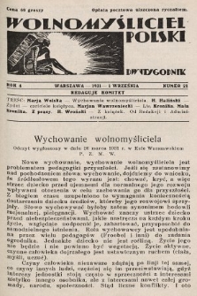 Wolnomyśliciel Polski. 1931, nr 21