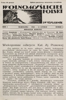 Wolnomyśliciel Polski. 1932, nr 4