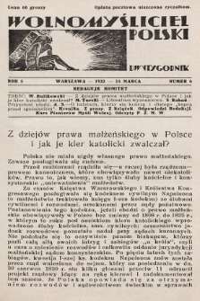 Wolnomyśliciel Polski. 1932, nr 6