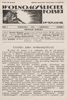 Wolnomyśliciel Polski. 1932, nr 7