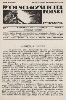 Wolnomyśliciel Polski. 1932, nr 12