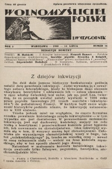 Wolnomyśliciel Polski. 1932, nr 14