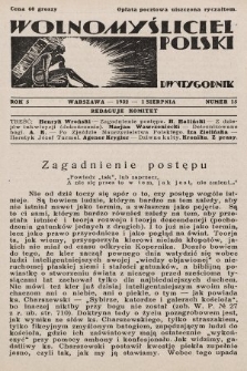Wolnomyśliciel Polski. 1932, nr 15