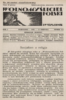 Wolnomyśliciel Polski. 1932, nr 16 a (po konfiskacie nakład drugi)