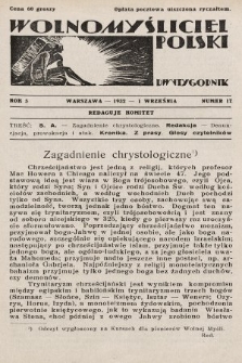 Wolnomyśliciel Polski. 1932, nr 17