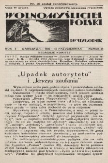 Wolnomyśliciel Polski. 1932, nr 21