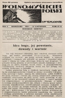 Wolnomyśliciel Polski. 1932, nr 23