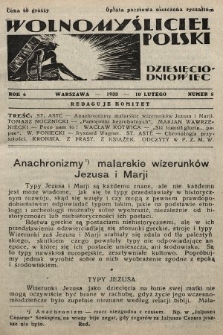 Wolnomyśliciel Polski. 1933, nr 5