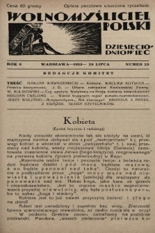 Wolnomyśliciel Polski. 1933, nr 25