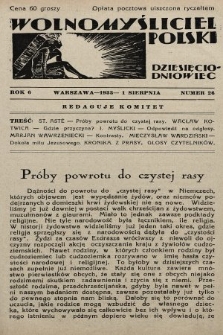 Wolnomyśliciel Polski. 1933, nr 26